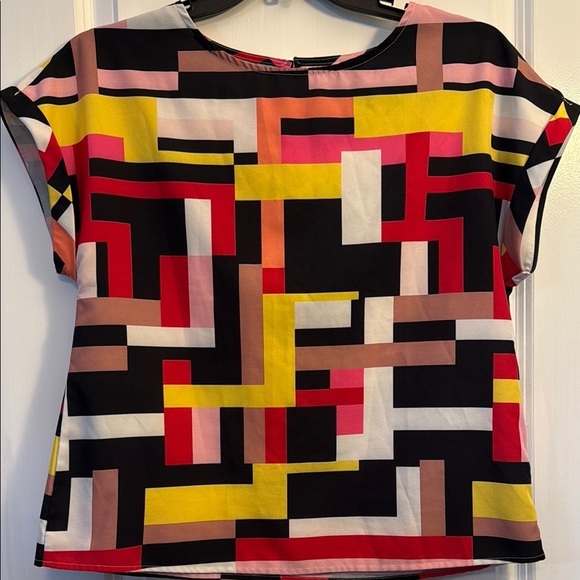 Tops - Colorful Geometric Women's Top